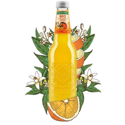 GALVANINA Organic Orange Soda - 355ml (12fl. oz) - Pinocchio's Pantry - Authentic Italian Food