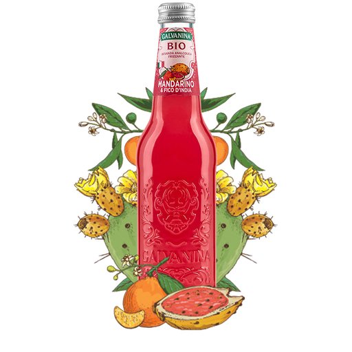 GALVANINA Organic Tangerine & Prickly Pear - 355ml (12fl. oz) - Pinocchio's Pantry - Authentic Italian Food