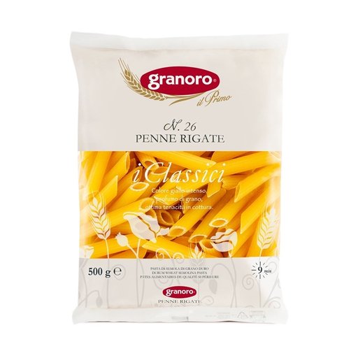 GRANORO Penne Rigate #26 - 454g (1lb) - Pinocchio's Pantry - Authentic Italian Food