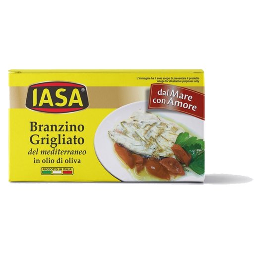 IASA Grilled Branzino (Sea Bass) in Olive Oil - 145g (5.1oz) - Pinocchio's Pantry - Authentic Italian Food