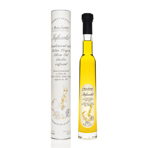 IL BOSCHETTO Garlic Infused Extra Virgin Olive Oil - 200ml (6.7fl. oz) - Pinocchio's Pantry - Authentic Italian Food