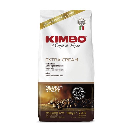 KIMBO Extra Crema Espresso Whole Beans - 1kg (2.2lb) - Pinocchio's Pantry - Authentic Italian Food