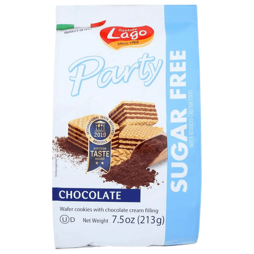 LAGO Chocolate Sugar Free Party Wafers - 213g (7.5oz) - Pinocchio's Pantry - Authentic Italian Food