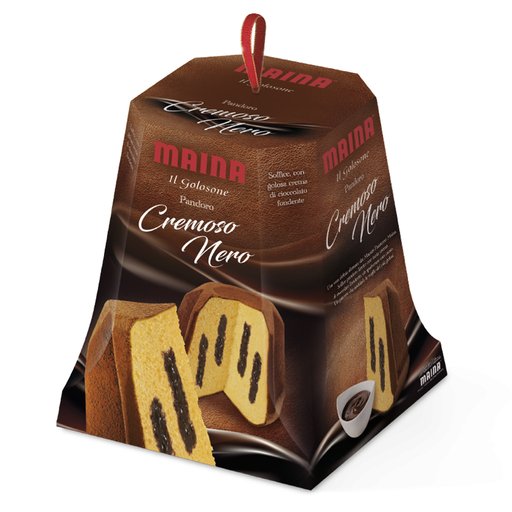 MAINA Cremoso Nero Pandoro - 750g (1.66lb) - Pinocchio's Pantry - Authentic Italian Food