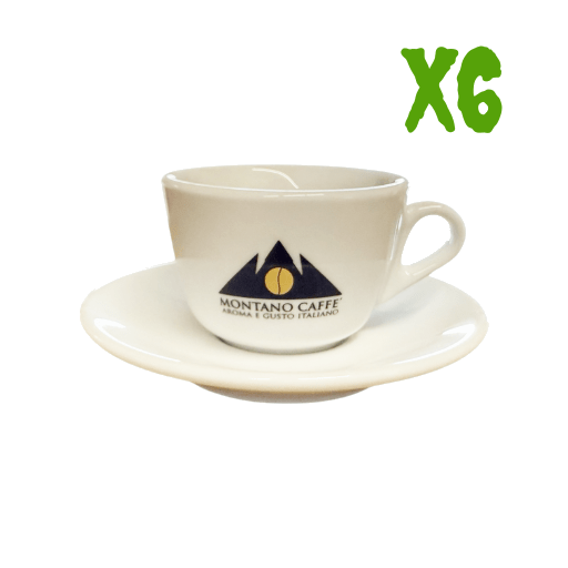 MONTANO Capuccino Porcelain Cup Set of 6 - Pinocchio's Pantry - Authentic Italian Food