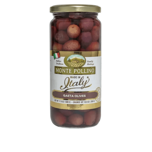 MONTE POLLINO Gaeta Olives - 500g (17.6oz) - Pinocchio's Pantry - Authentic Italian Food