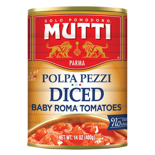 MUTTI Diced Baby Roma Tomatoes - 400g (14oz) - Pinocchio's Pantry - Authentic Italian Food