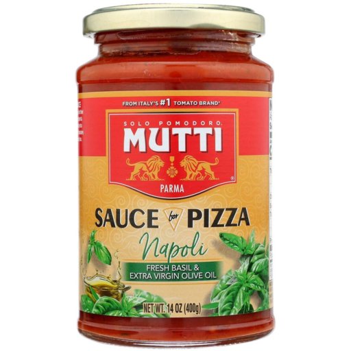 MUTTI Napoli Fresh Basil and Extra Virgin Olive Oil Pizza Sauce - 400g (14oz) - Pinocchio's Pantry - Authentic Italian Food