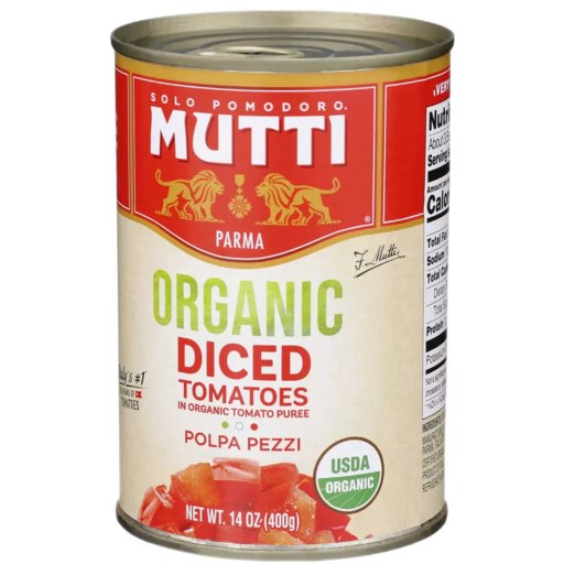 MUTTI Organic Diced Tomatoes - 400g (14oz) - Pinocchio's Pantry - Authentic Italian Food