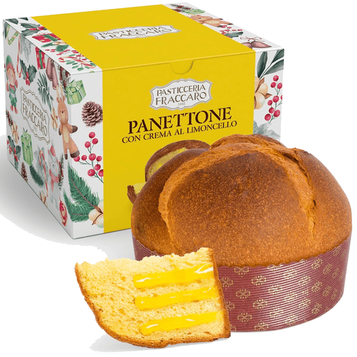 PASTICCERIA FRACCARO Panettone with Limoncello Cream - 750g (26.4oz) - Pinocchio's Pantry - Authentic Italian Food