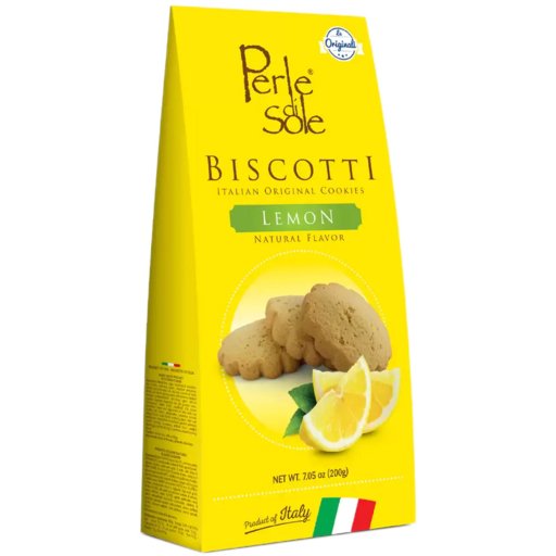 PERLE DI SOLE Lemon Shortbread Cookies - 200g (7.05oz) - Pinocchio's Pantry - Authentic Italian Food