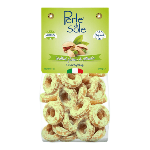 PERLE DI SOLE Sweet Taralli with Pistachio Glaze - 200g (7oz) - Pinocchio's Pantry - Authentic Italian Food