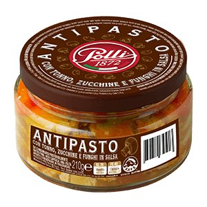 POLLI Antipasto with Tuna, Zucchini & Mushrooms - 210g (7.04oz) - Pinocchio's Pantry - Authentic Italian Food