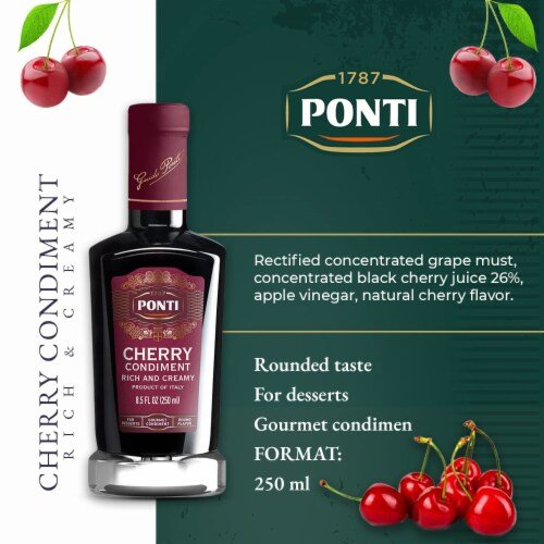 PONTI Condiment Cherry Rich & Creamy - 250ml (8.5fl. oz) - Pinocchio's Pantry - Authentic Italian Food