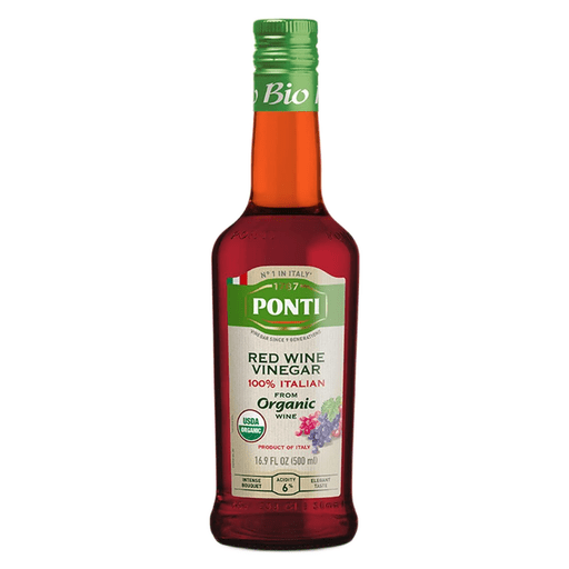 PONTI Italian Organic Red Wine Vinegar - 500ml (16.9fl. oz) - Pinocchio's Pantry - Authentic Italian Food