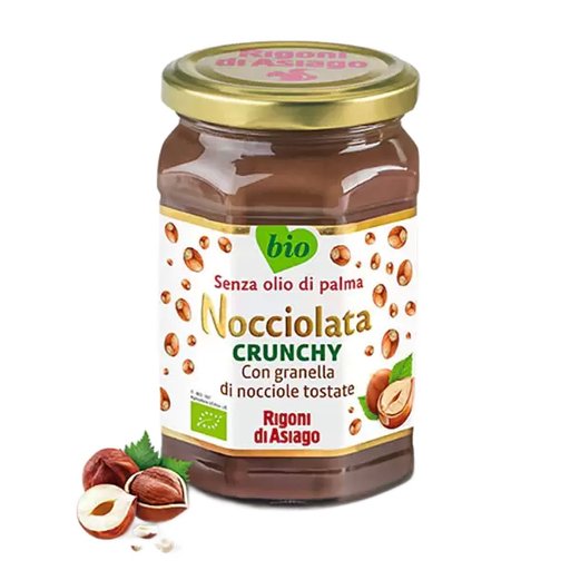 RIGONI Nocciolata Crunchy Organic Hazelnut Spread - 250g (8.82oz) - Pinocchio's Pantry - Authentic Italian Food