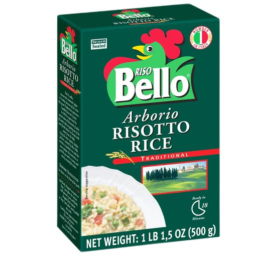 RISO BELLO Arborio Risotto Rice - 500g (17.5oz) - Pinocchio's Pantry - Authentic Italian Food