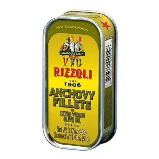 RIZZOLI Anchovy Fillets in Extra Virgin Olive Oil - 90g (3.17oz) - Pinocchio's Pantry - Authentic Italian Food