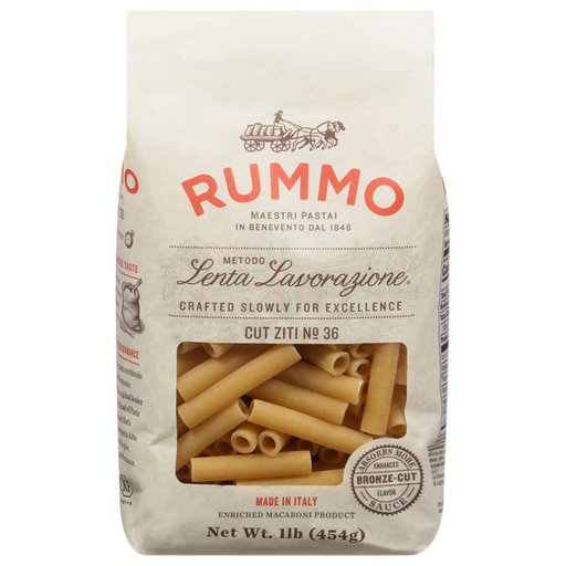 RUMMO Cut Ziti Pasta - 454g (1lb) - Pinocchio's Pantry - Authentic Italian Food