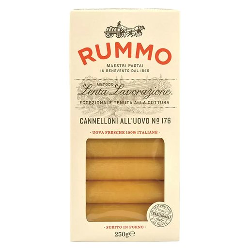 RUMMO Egg Cannelloni Pasta - 250g (8.8oz) - Pinocchio's Pantry - Authentic Italian Food