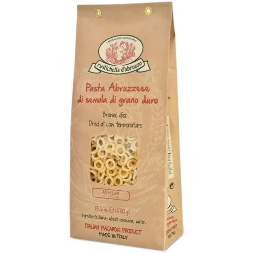 RUSTICHELLA D’ABRUZZO Anellini Pasta - 500g (17.6oz) - Pinocchio's Pantry - Authentic Italian Food