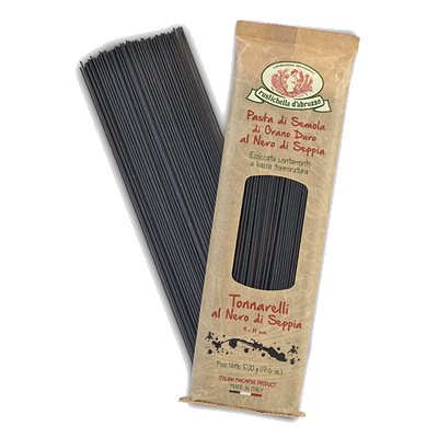 RUSTICHELLA D’ABRUZZO Tonnarelli with Squid Ink - 500g (1.1lb) - Pinocchio's Pantry - Authentic Italian Food