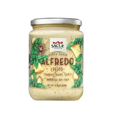 SACLA Alfredo Pesto Pasta Sauce - 410g (14.5oz) - Pinocchio's Pantry - Authentic Italian Food