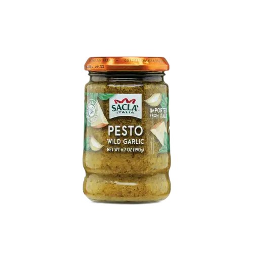 SACLA Italian Pesto with Wild Garlic - 190g (6.7oz) - Pinocchio's Pantry - Authentic Italian Food