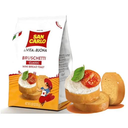 SAN CARLO Classic Bruschettini - 130g (4.59oz) - Pinocchio's Pantry - Authentic Italian Food