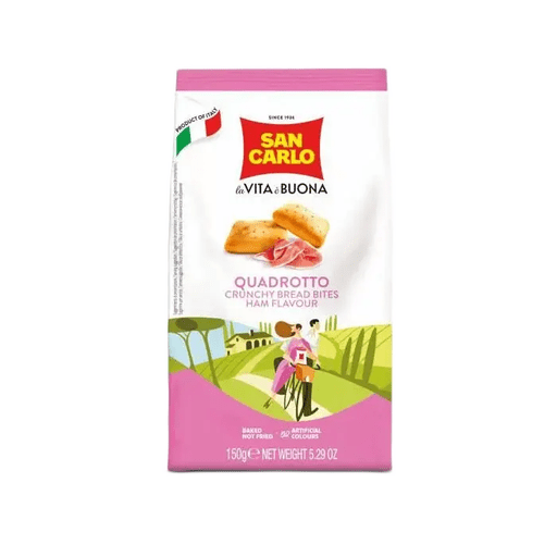 SAN CARLO Quadrotto Ham Flavor - 150g (5.29oz) - Pinocchio's Pantry - Authentic Italian Food