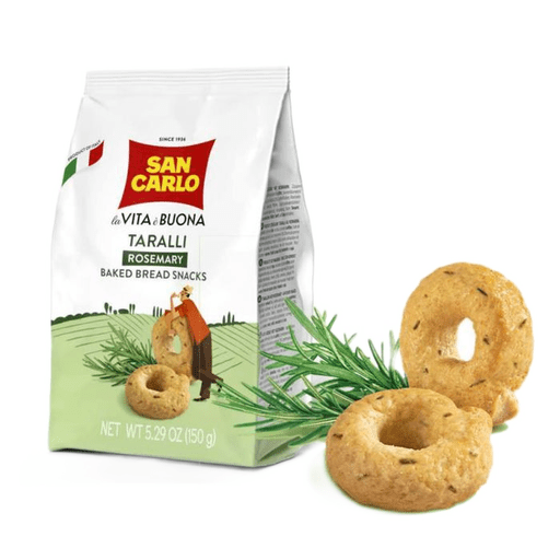 SAN CARLO Rosemary Taralli - 150g (5.29oz) - Pinocchio's Pantry - Authentic Italian Food