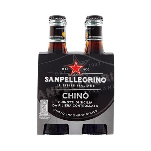 SAN PELLEGRINO Chinotto - 4 count - 200ml (6.8fl. oz) each - Pinocchio's Pantry - Authentic Italian Food