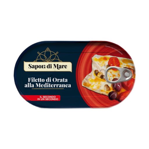 SAPORI DI MARE Dorade Fillet with Tomato & Olives in EVOO - 145g (5.11oz) - Pinocchio's Pantry - Authentic Italian Food