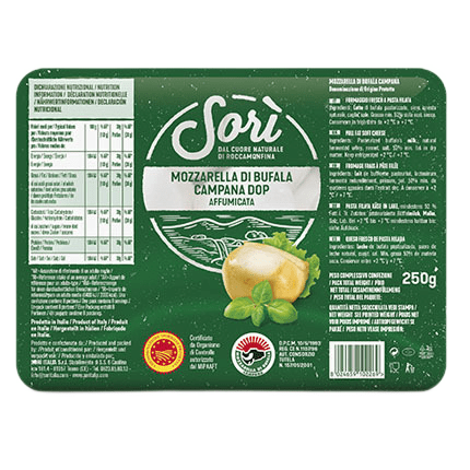 SORÌ Smoked Mozzarella di Bufala Campana DOP - 250g (8.8oz) - Pinocchio's Pantry - Authentic Italian Food