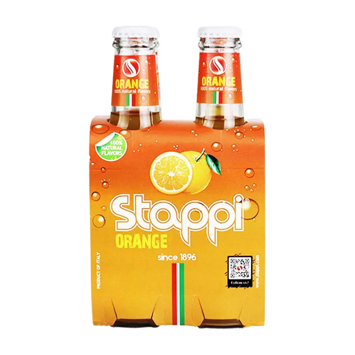 STAPPI Orange Soda - 4 count - 200ml (6.8fl. oz) each - Pinocchio's Pantry - Authentic Italian Food