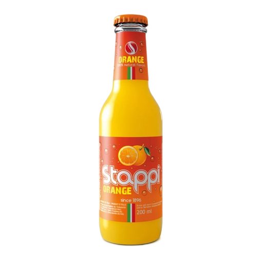 STAPPI Orange Soda - 6 count - 200ml (6.8fl. oz) each - Pinocchio's Pantry - Authentic Italian Food