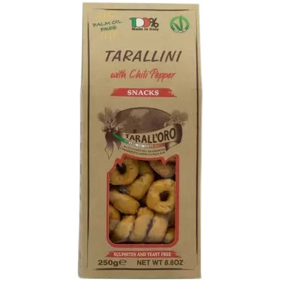 TARALL’ORO Taralli Chili Pepper Flavor - 250g (8.8oz) - Pinocchio's Pantry - Authentic Italian Food