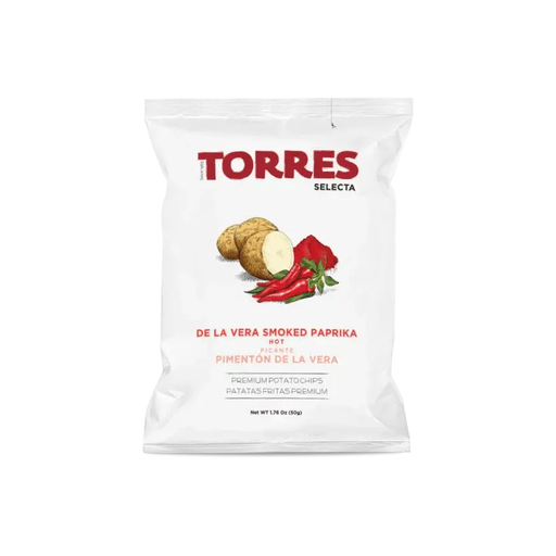 TORRES De La Vera Hot Smoked Paprika Potato Chips - 50g (1.76oz) - Pinocchio's Pantry - Authentic Italian Food