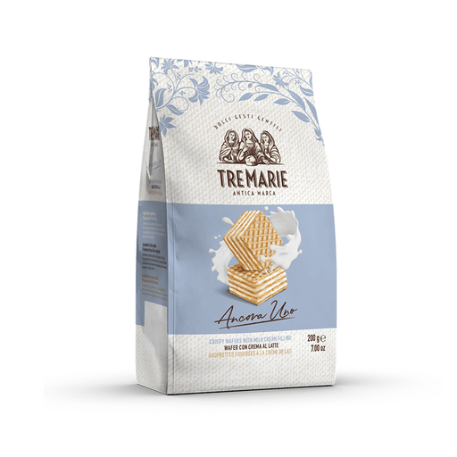 TRE MARIE Ancora Uno Milk Cream Wafer - 200g (7oz) - Pinocchio's Pantry - Authentic Italian Food