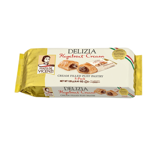 VICENZI Delizia Hazelnut Puff Pastry - 125g (4.41oz) - Pinocchio's Pantry - Authentic Italian Food