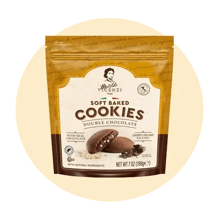 VICENZI Double Chocolate Soft Baked Cookies - 198g (7oz) - Pinocchio's Pantry - Authentic Italian Food