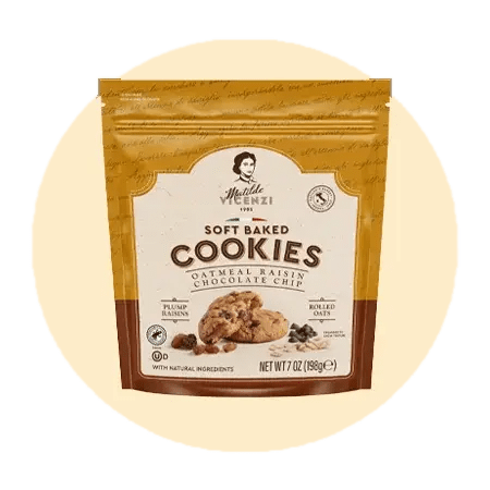 VICENZI Oatmeal Raisin Chocolate Chip Soft Baked Cookies - 198g (7oz) - Pinocchio's Pantry - Authentic Italian Food