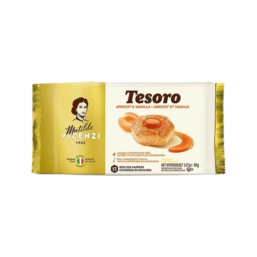 VICENZI Tesoro Apricot Puff Pastry - 90g (3.17oz) - Pinocchio's Pantry - Authentic Italian Food