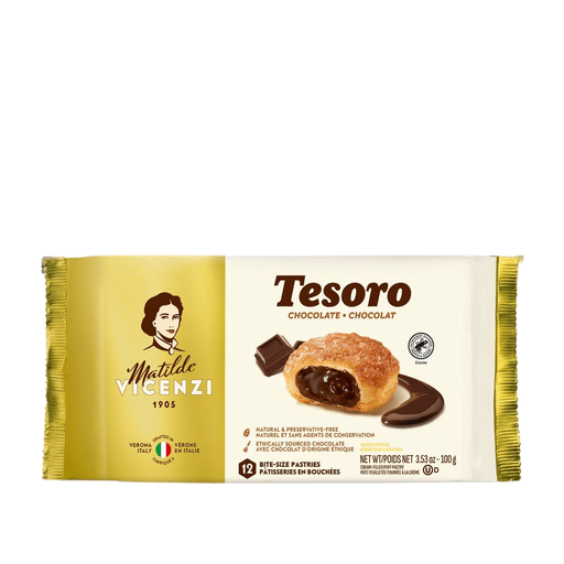 VICENZI Tesoro Chocolate Puff Pastry - 100g (3.53oz) - Pinocchio's Pantry - Authentic Italian Food