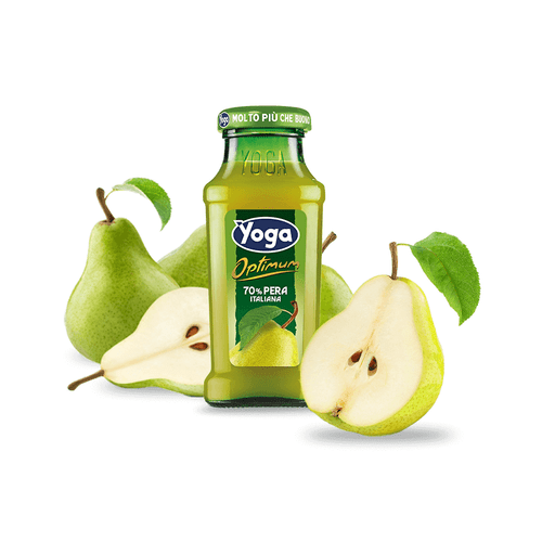 YOGA Pear Nectar Optimum - 6 count - 125ml (4.2fl oz) each - Pinocchio's Pantry - Authentic Italian Food