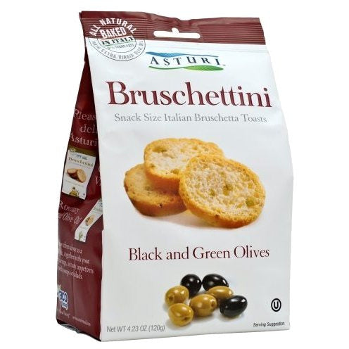 ASTURI Bruschettini Black & Green Olives - 120g (4.23oz) - Pinocchio's Pantry - Authentic Italian Food