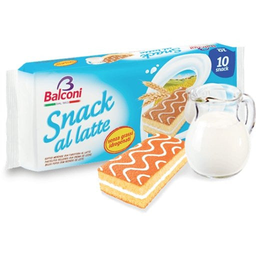 BALCONI Snack al Latte (Milk Cake Snacks) - 10 count - Pinocchio's Pantry - Authentic Italian Food