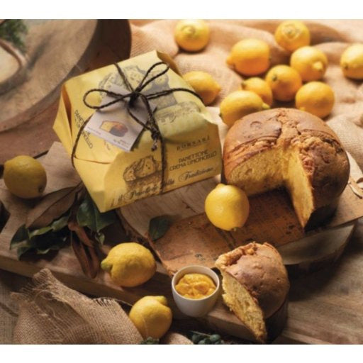 BORSARI Panettone with Limoncello Cream - 1kg (2.2lb) - Pinocchio's Pantry - Authentic Italian Food