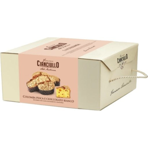 CIANCIULLO Peach and White Chocolate Colomba - 750g (1.66lb) - Pinocchio's Pantry - Authentic Italian Food