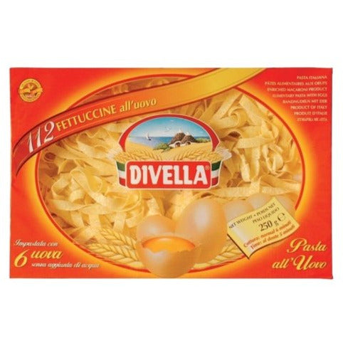 DIVELLA Egg Fettuccine - 250g (8.8oz) - Pinocchio's Pantry - Authentic Italian Food